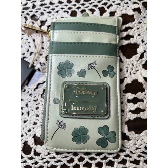 Loungefly Tinker Bell AOP Clover Mini Backpack Card Holder - Picture 8 of 8